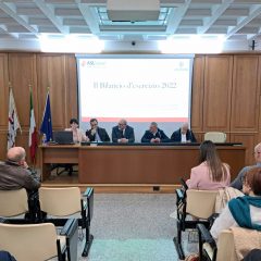 Un momento della Conferenza territoriale della Asl di Sassari. Da sinistra: Marciacano, Sanna, Altana, Soletta, La Spina